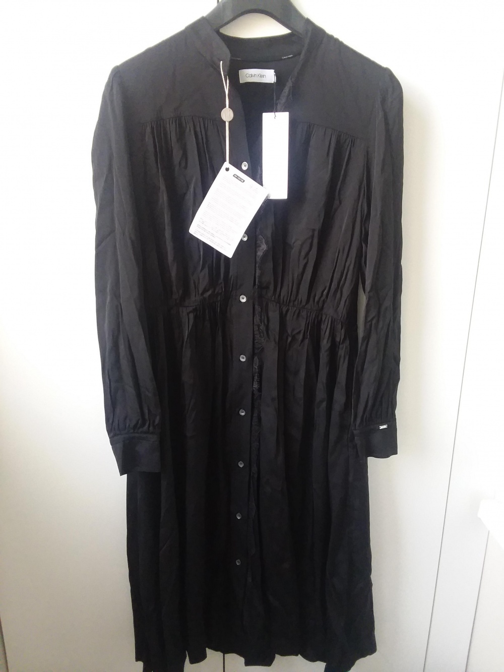 Платье-рубашка CALVIN KLEIN LS LACE TRIM DRESS на 44 -46 размер