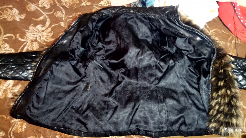 Куртка кожаная с мехом 46/48 размер