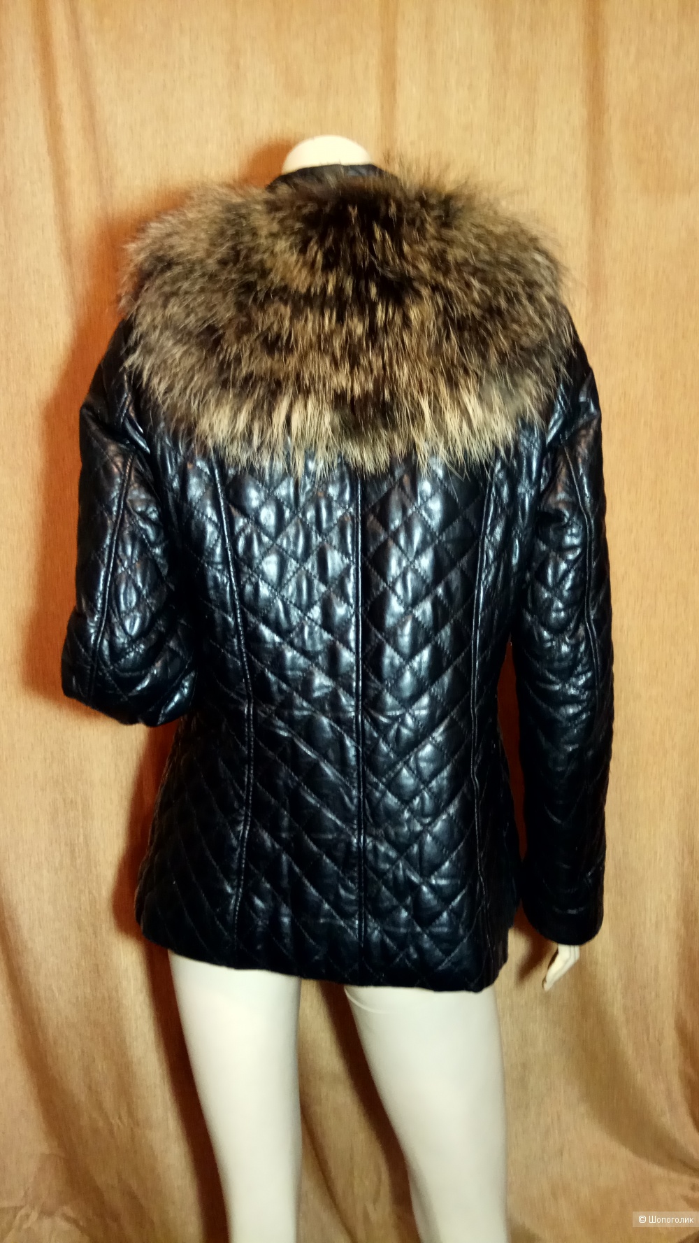 Куртка кожаная с мехом 46/48 размер