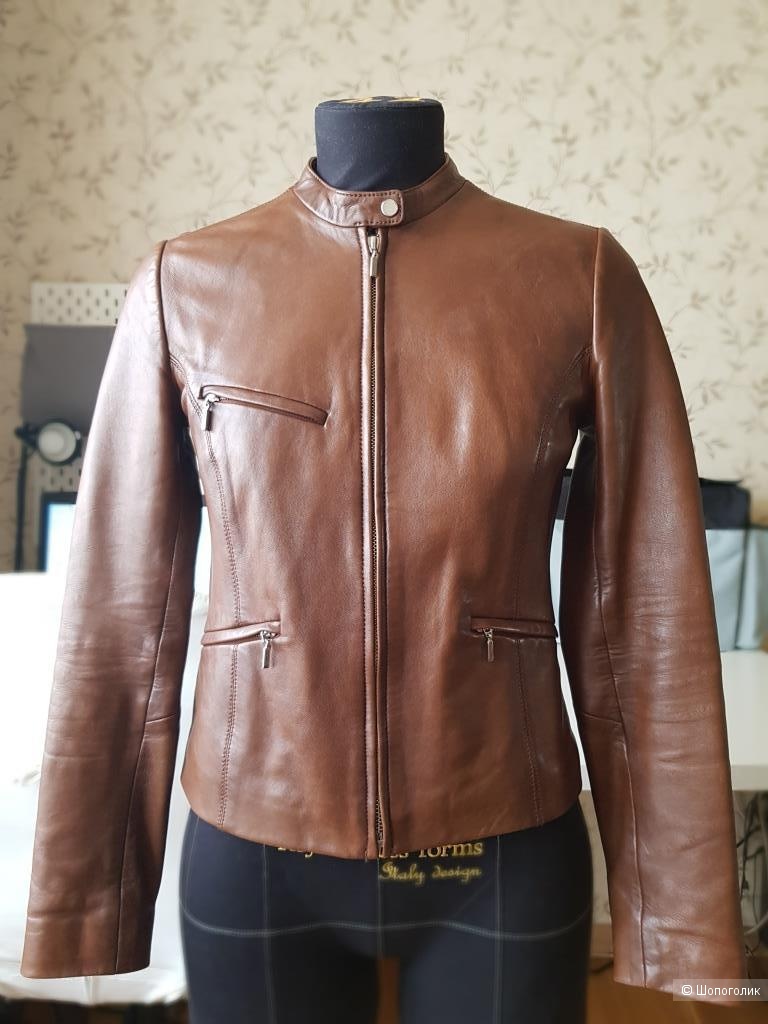 Кожаная куртка Massimo Dutti, XS