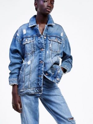 Джинсовая куртка Zara  размер s