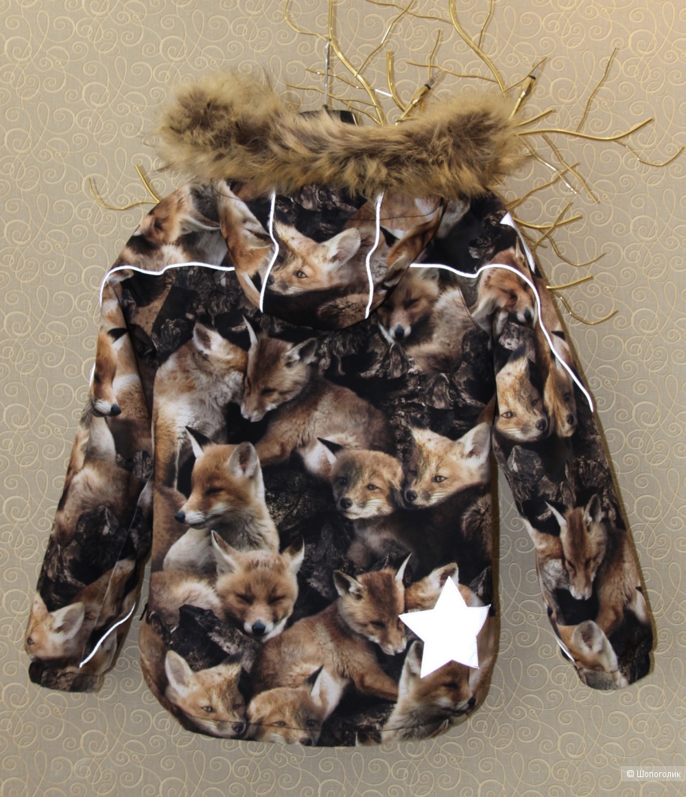 Детская зимняя мембранная куртка Molo Kids Hopla Fur (Дания), размер 140