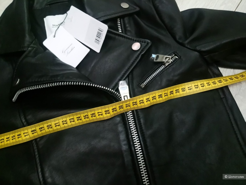 Кожаная куртка-косуха манго, размер S