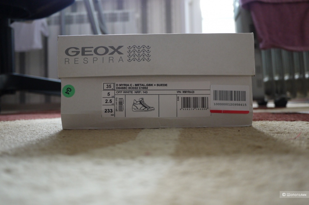 GEOX, высокие кроссовки, myria high top, 35 р