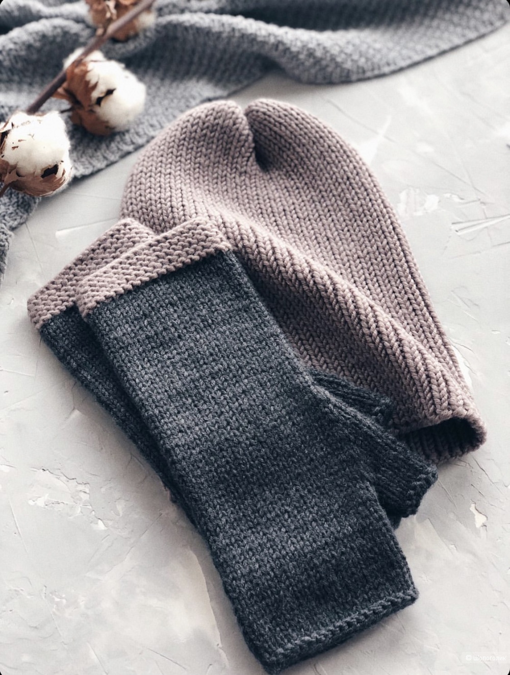 Комплект ( шапка и митенки ) Koalla.knits 54-58
