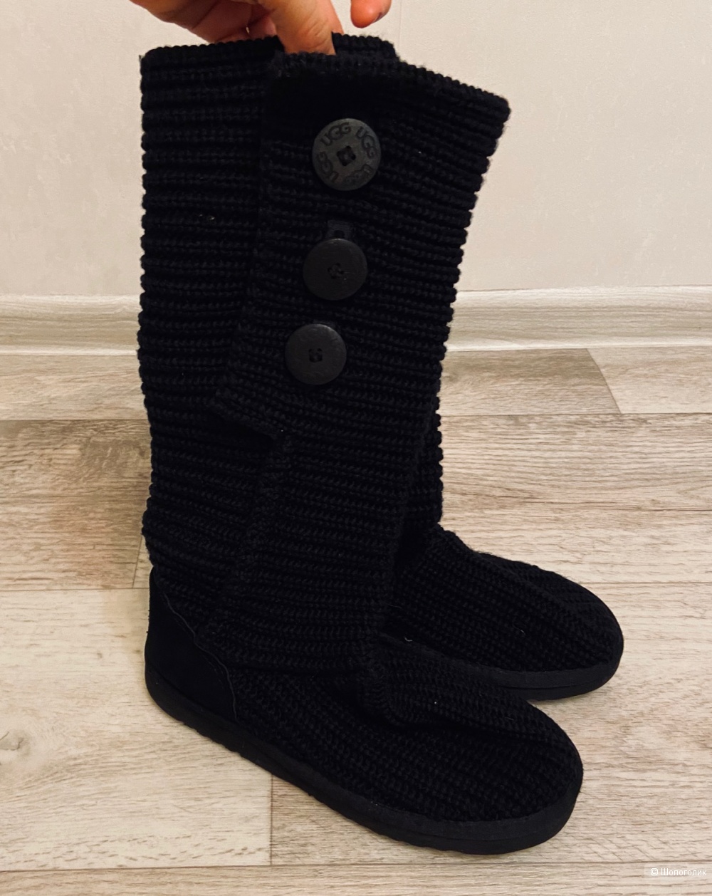 Вязаные UGG  Cardy Black р-р 37