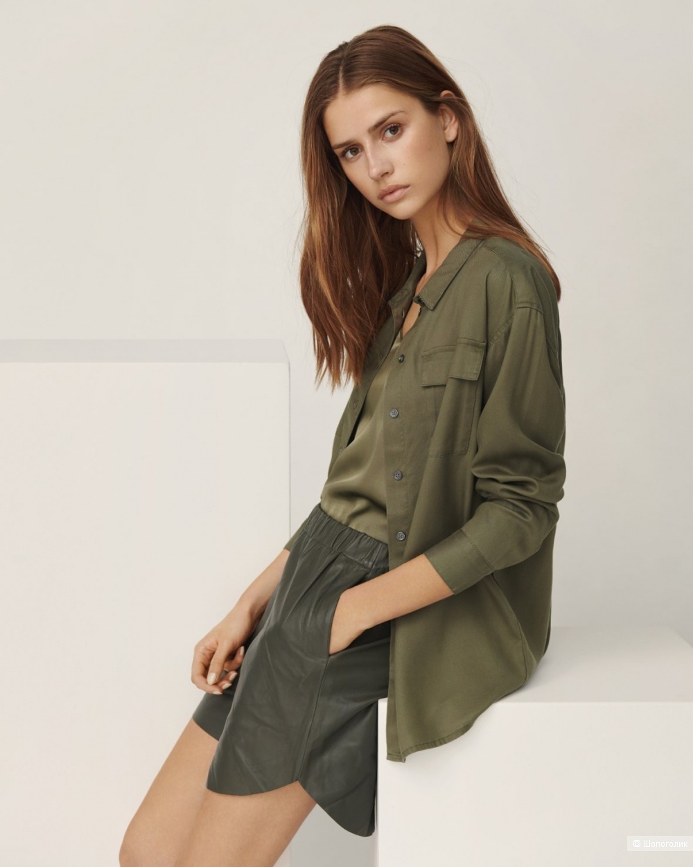 Кожаные шорты Moss Copenhagen размер L