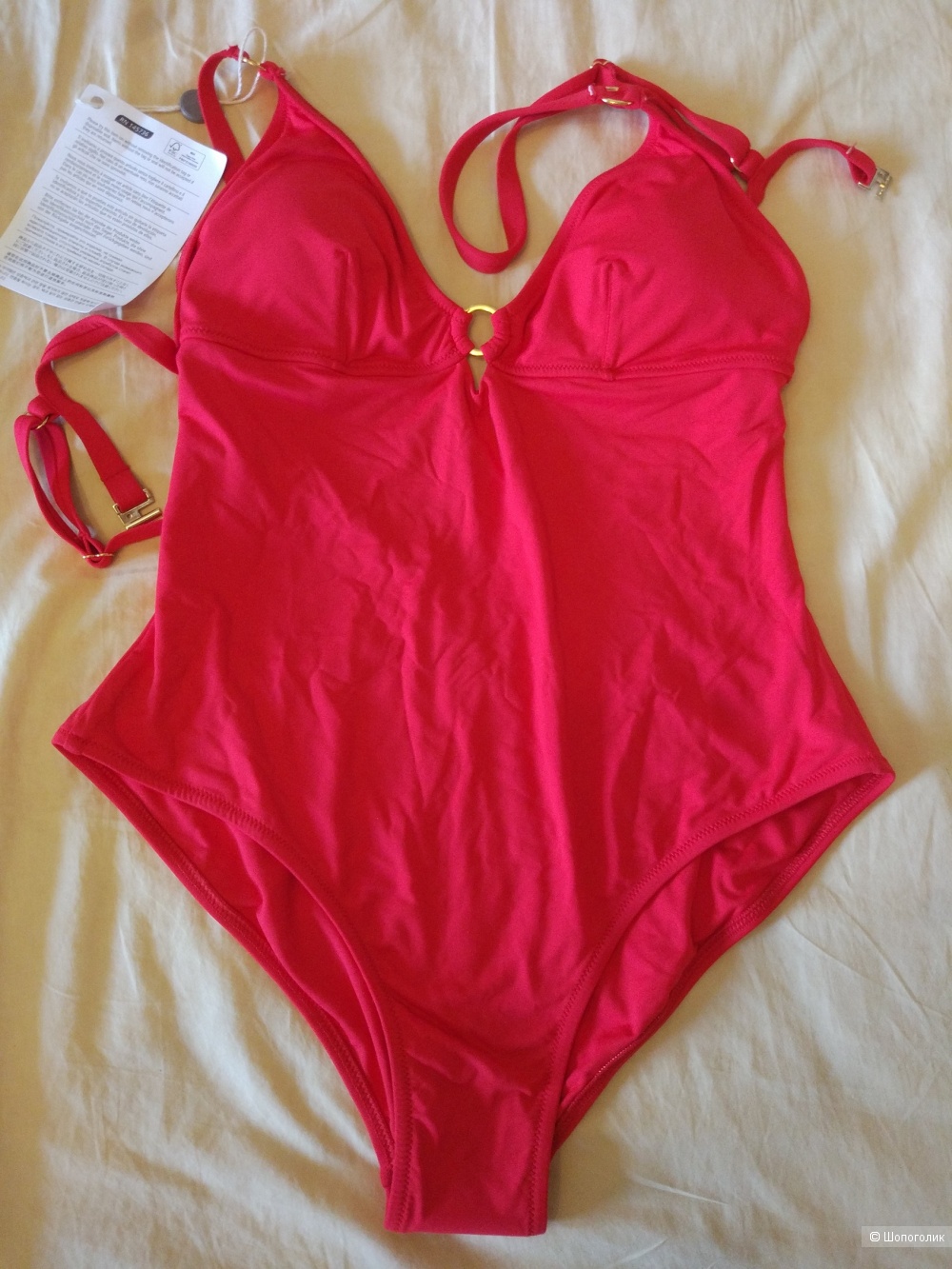 Красный слитный купальник Melissa Odabash размер 50 рус