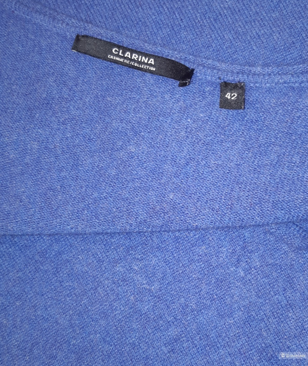 Кашемировый пуловер clarina collection, размер 46