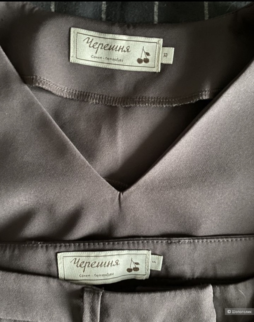 Костюм брюки и блуза бренда Черешня Uniquefabric 42 размер новое