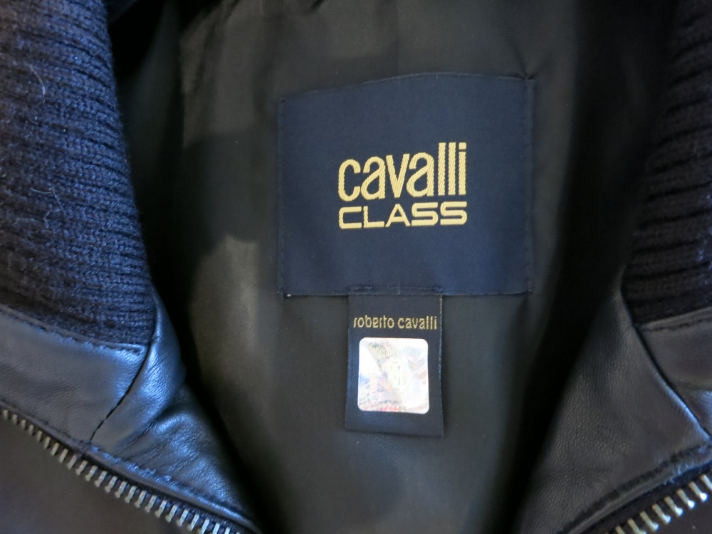 Куртка кожаная новая Cavalli Class 46 размер