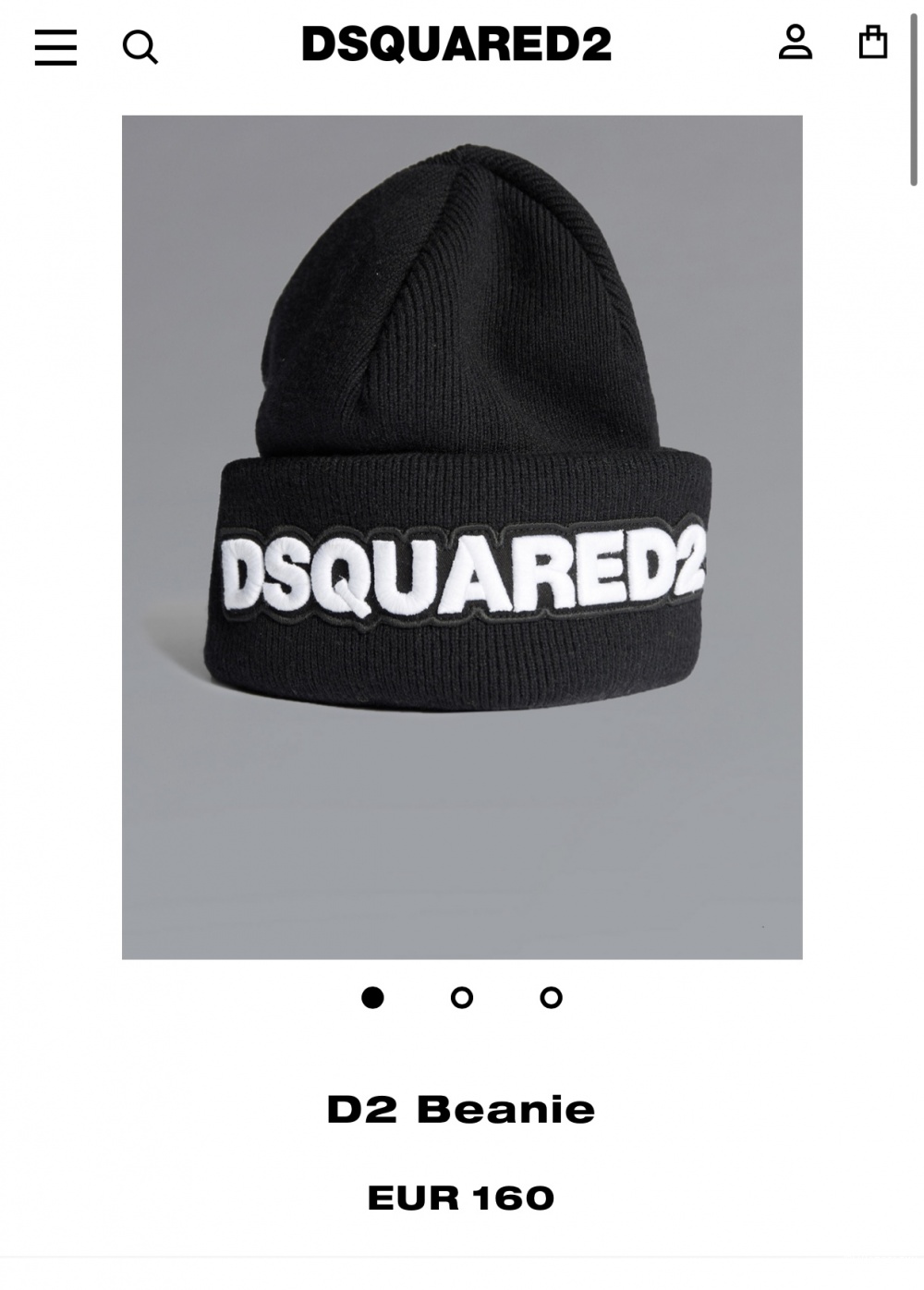 Шапка бини DSQUARED 2, one size
