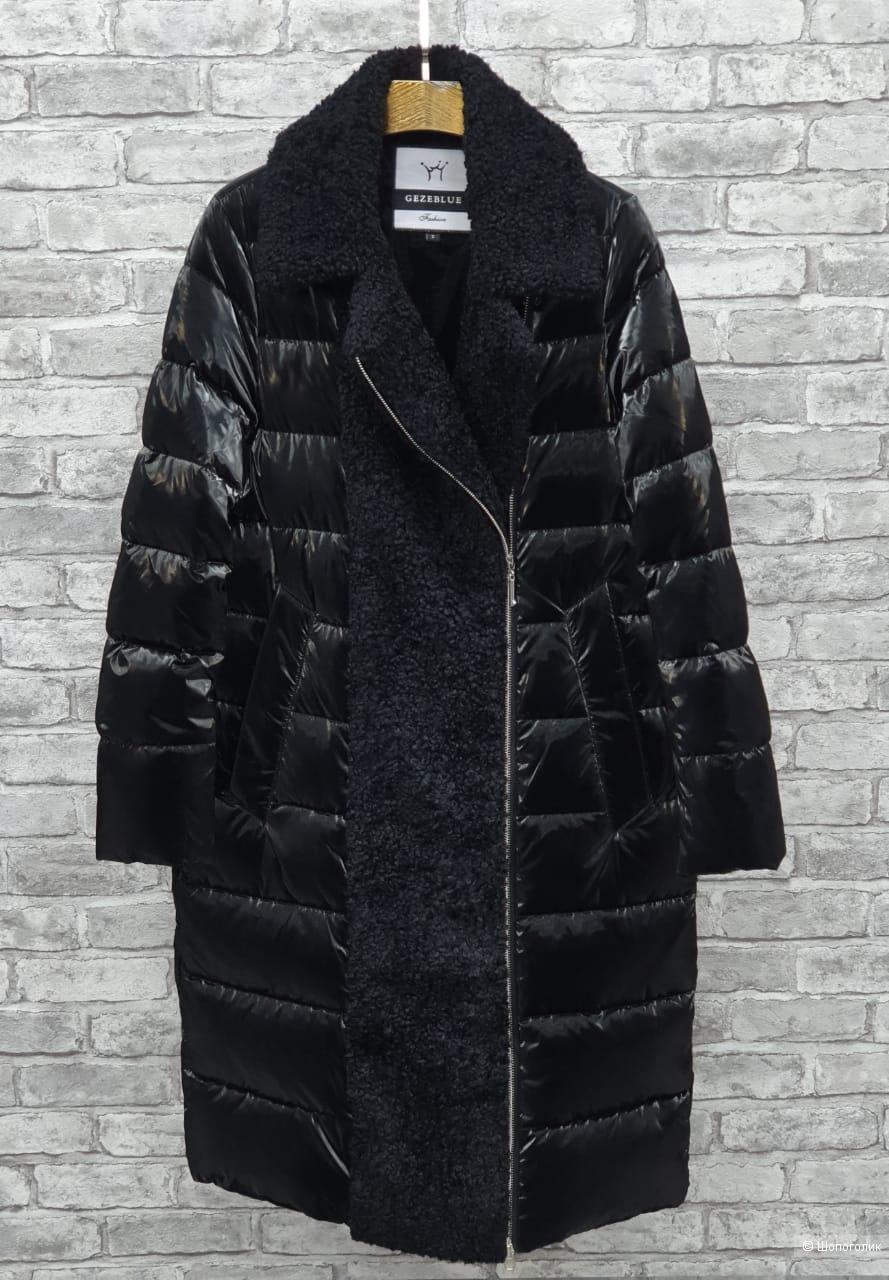 Пальто пуховик зима комбинированное TEDDY GEZEBLUE, 42-50