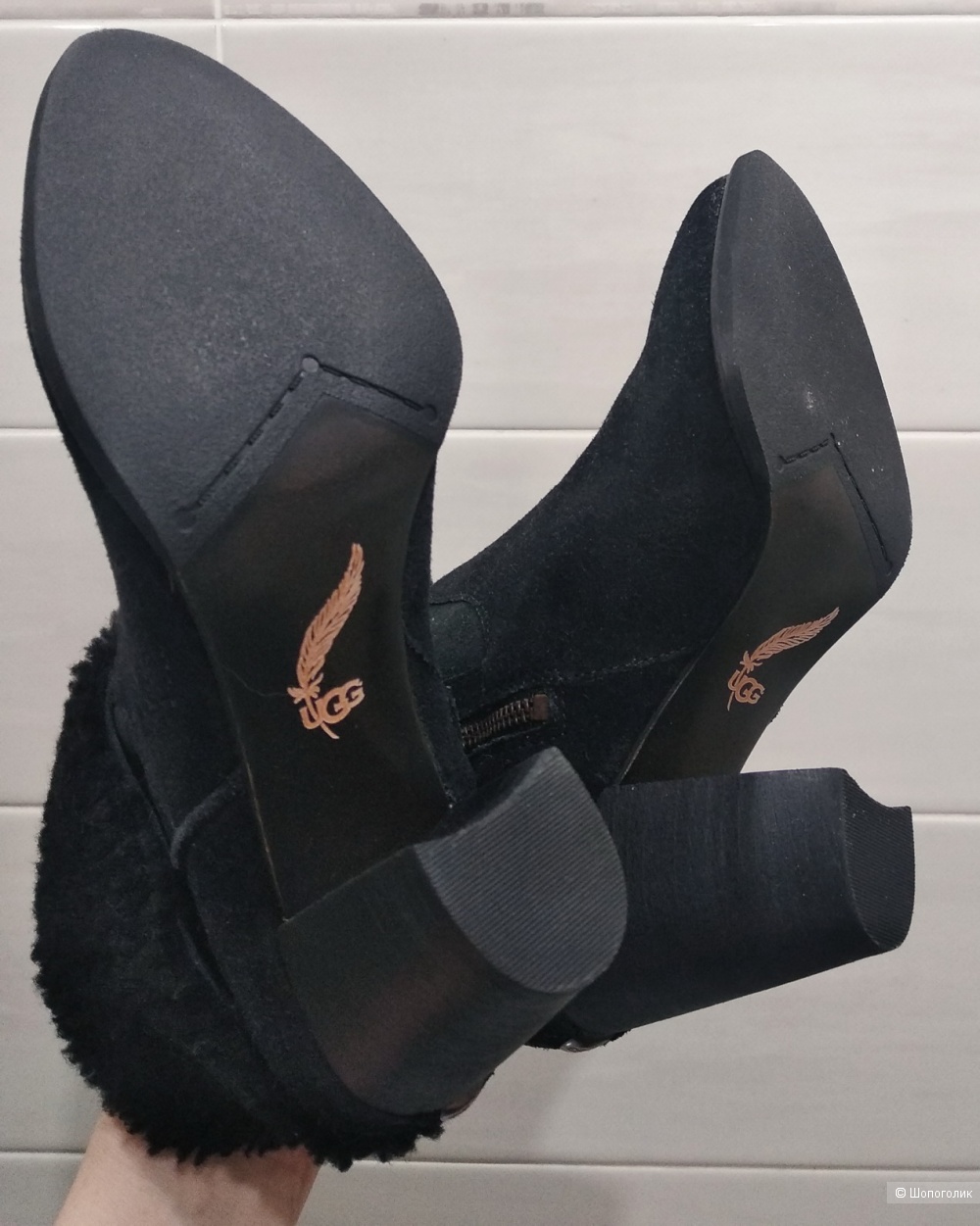 Полусапоги, ботинки на овчине, UGG, р.37-38