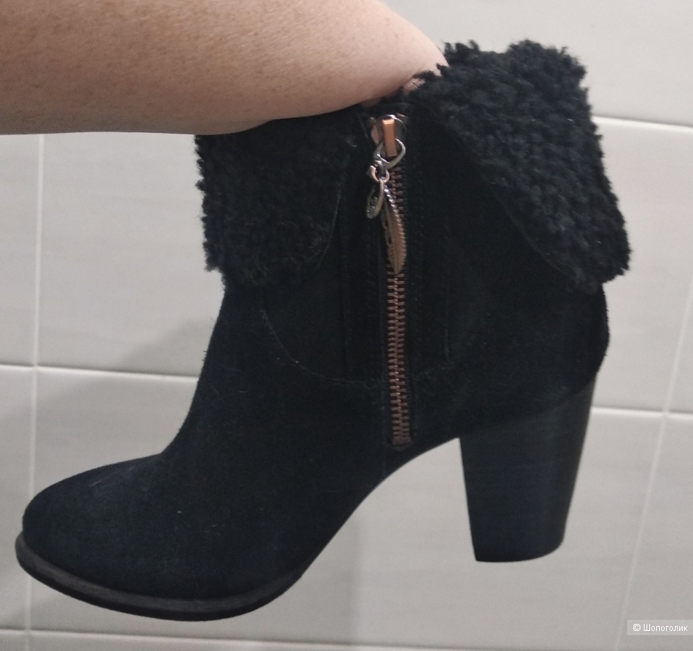 Полусапоги, ботинки на овчине, UGG, р.37-38