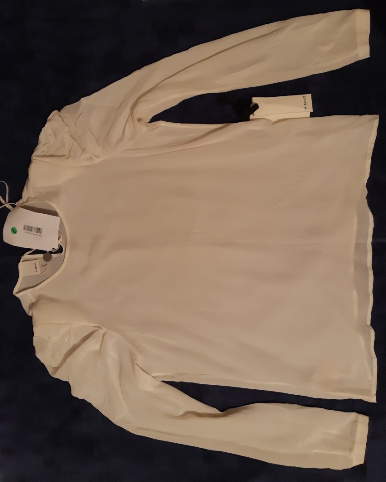 Шелковая блузка PINKO размер 48 (175/96A) цвет: слоновая кость