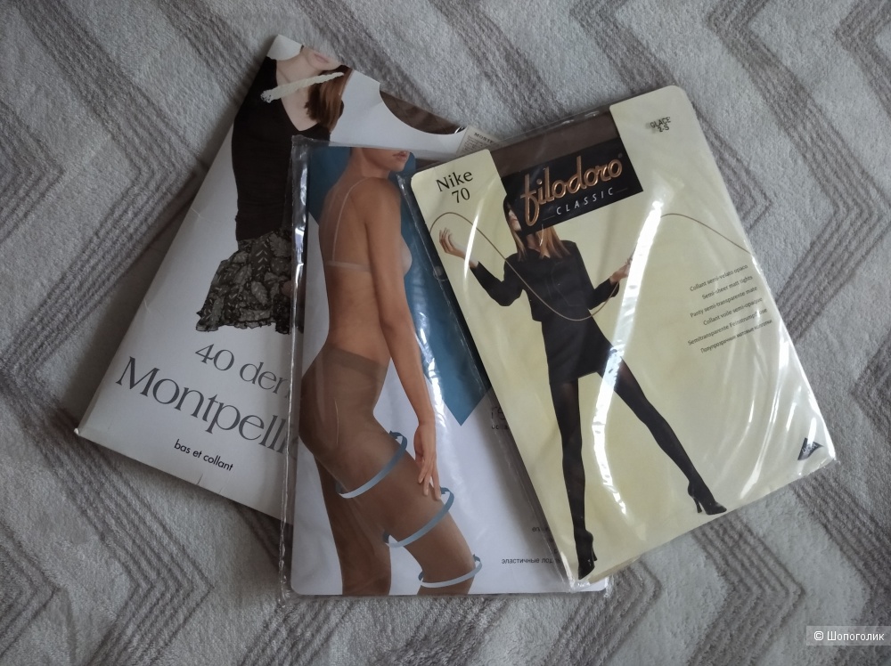 Сет из трёх пар колготок Filodoro, Sisi, Pierre Cardin, 2