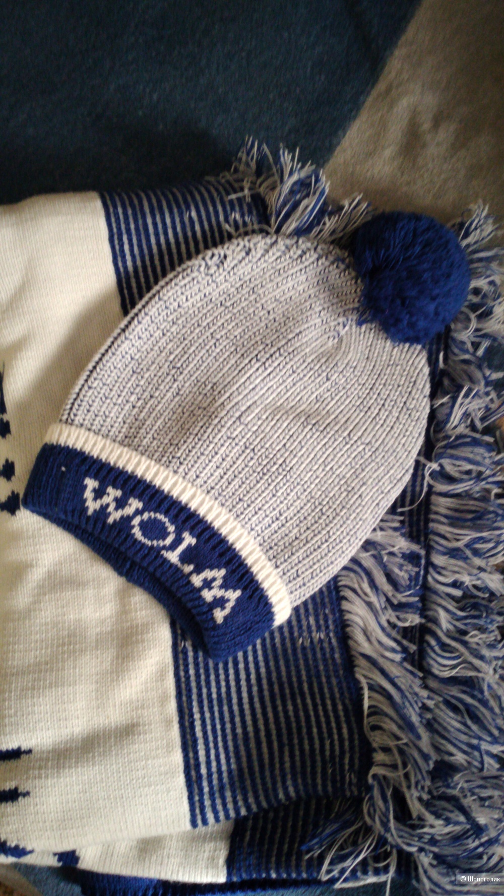 Новый комплект WOLM,шапка и шарф.