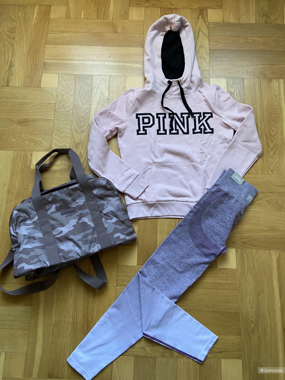 Спортивные бесшовные леггинсы Victoria’s Secret Pink р. S (44 российский)