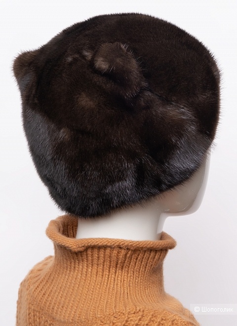 Норковая шапка кошка Каляев, размер 56-57