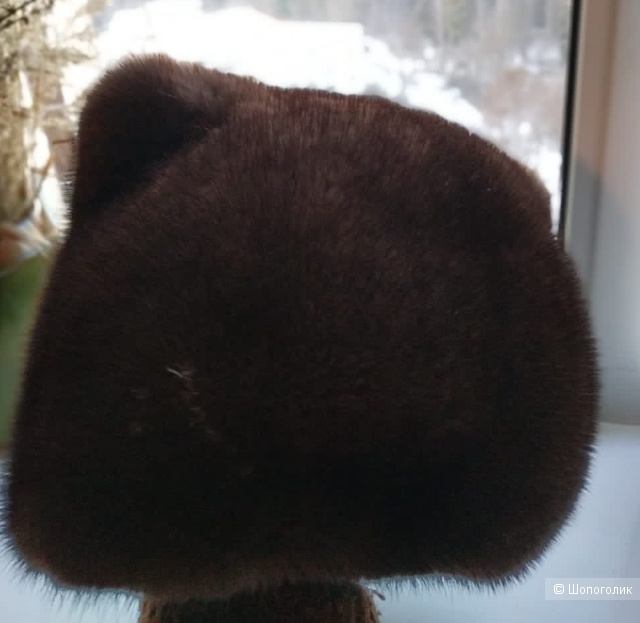 Норковая шапка кошка Каляев, размер 56-57