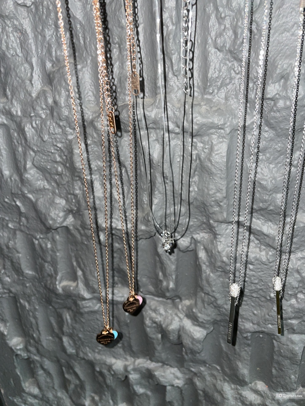Комплект Сет 7 предметов Кулон подвеска TIFFANY, спичка, камень на леске