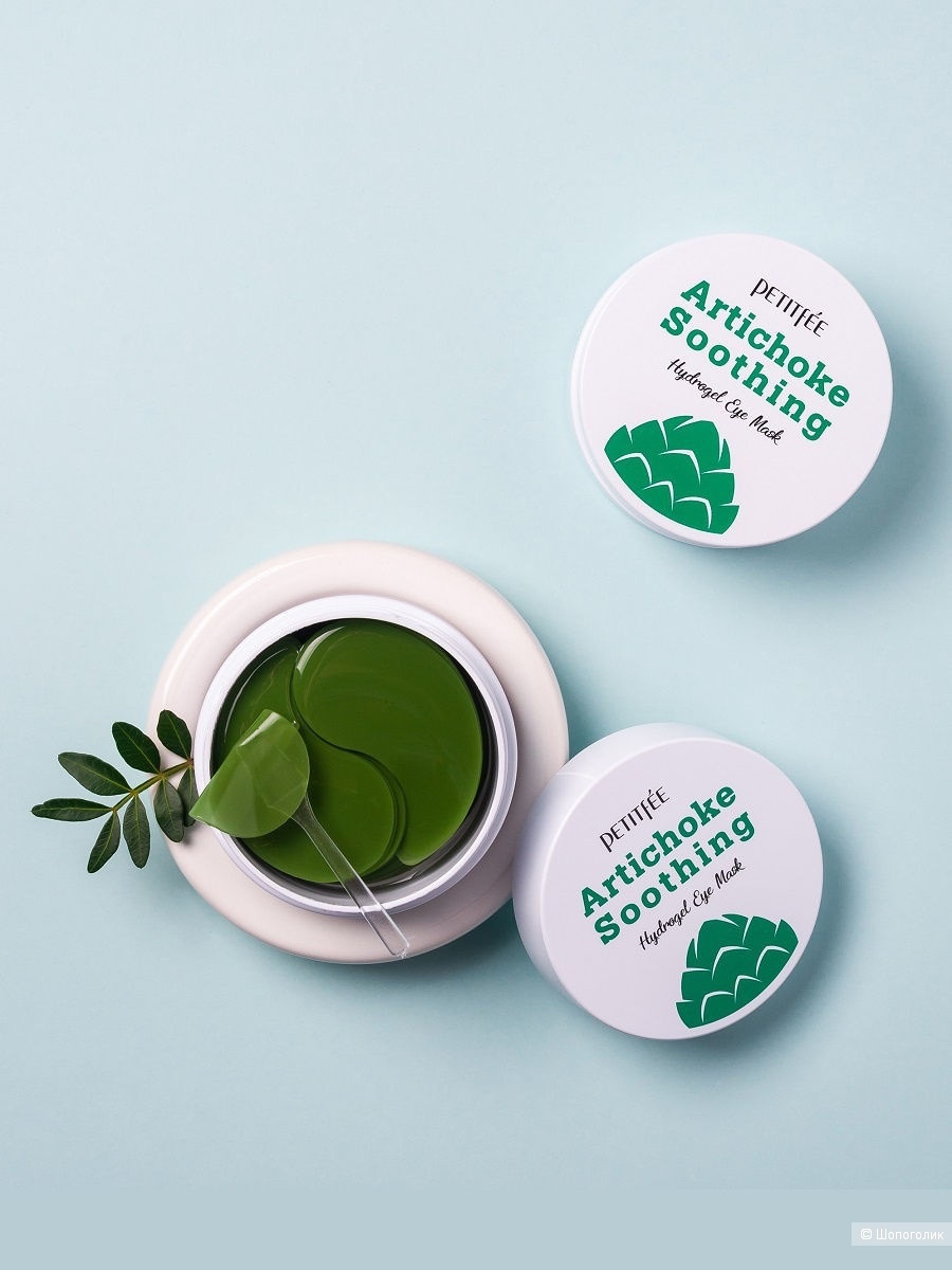 Противоотёчные гидрогелевые патчи с артишоком Petitfee Artichoke Soothing Hydrogel Eye Mask