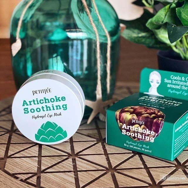 Противоотёчные гидрогелевые патчи с артишоком Petitfee Artichoke Soothing Hydrogel Eye Mask