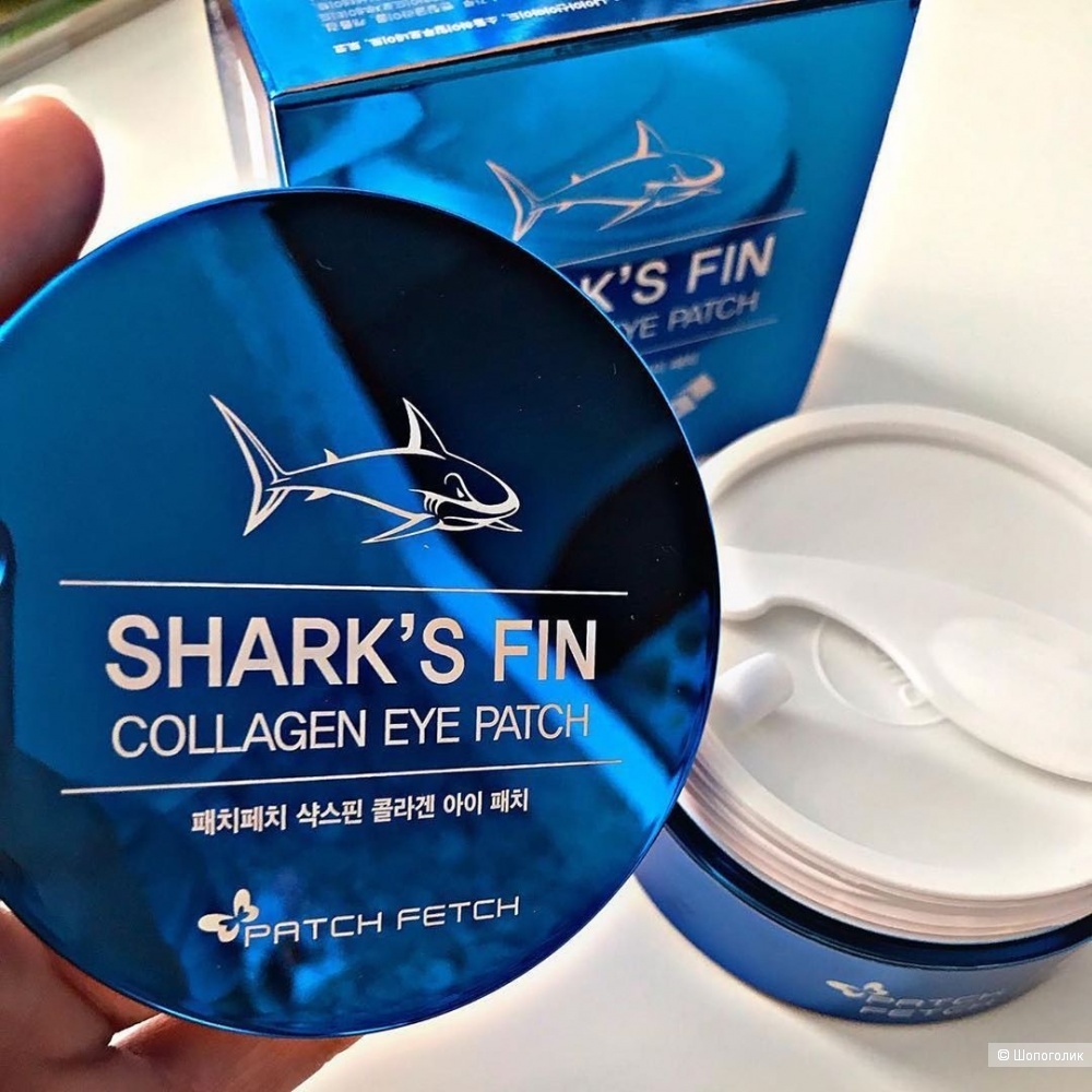 Гидрогелевые патчи с экстрактом плавника акулы Patch Fetch Shark’s Fin Collagen Eye Patch
