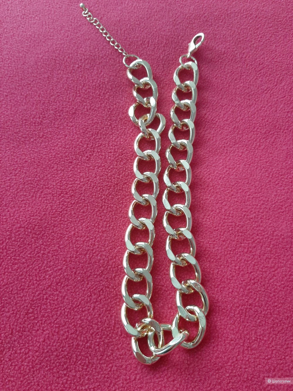 Золотистое ожерелье-цепочка с крупными звеньями 17 мм ASOS DESIGN