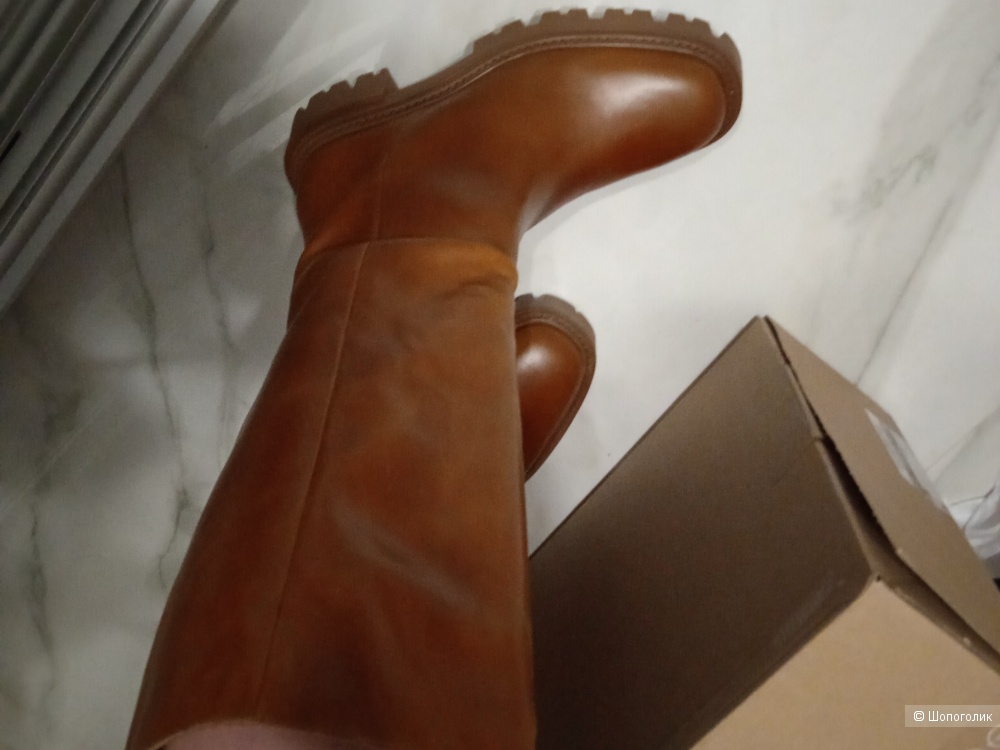 Zara кожаные сапоги, размер 37