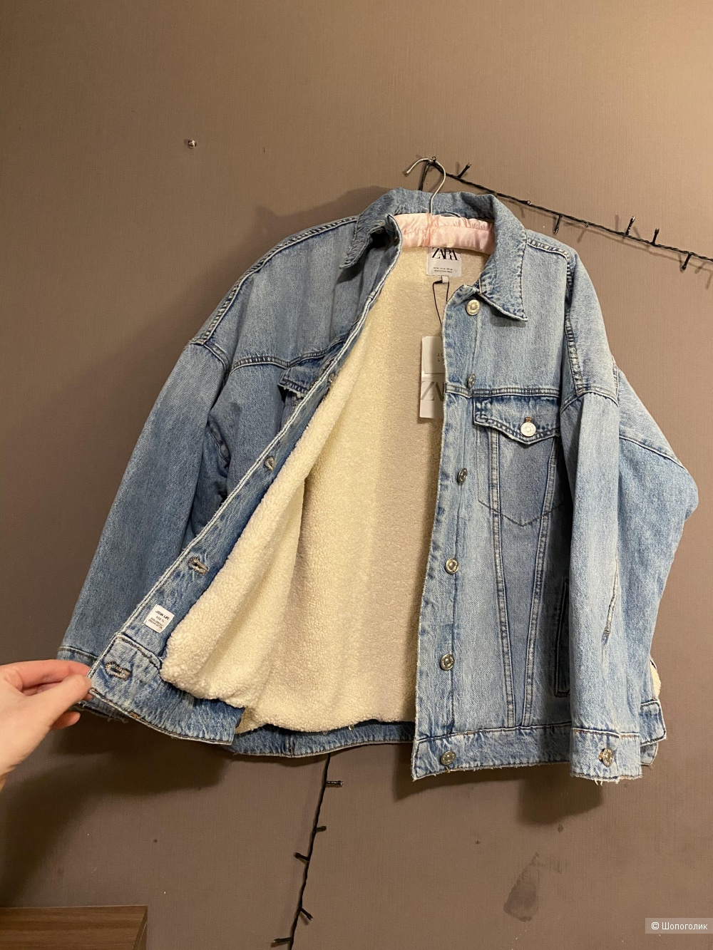 Утеплённая джинсовая куртка Zara, размер М