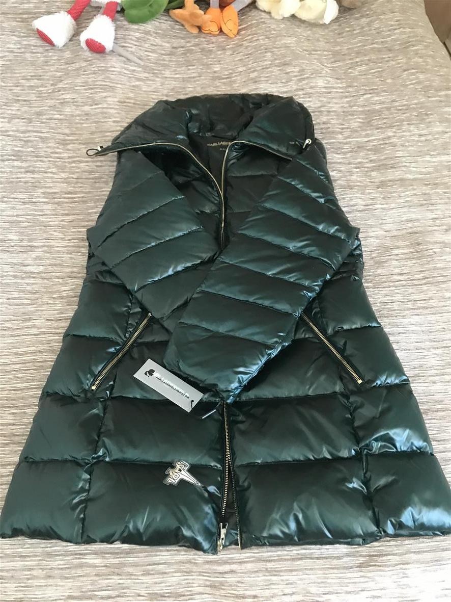 Удлиненная куртка-пуховик Karl Lagerfeld размер XL.