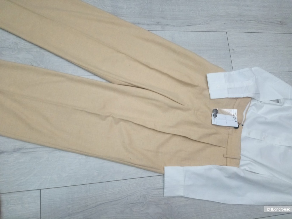 Шерстяные костюмные брюки манго, размер M/L