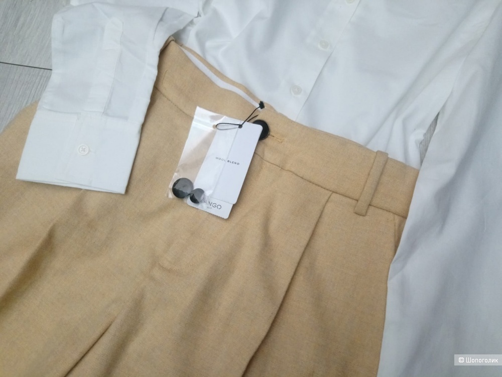 Шерстяные костюмные брюки манго, размер M/L