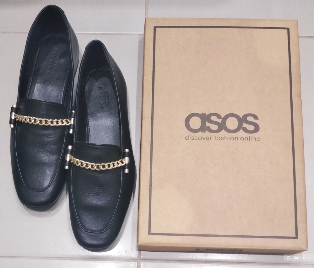 Лоферы кожаные, ASOS, р. 38-39