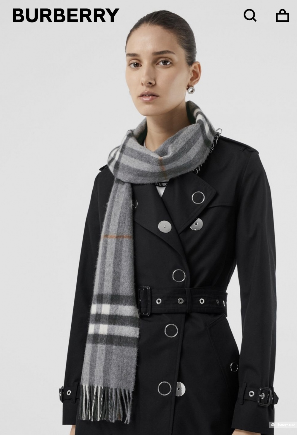 Шарф шаль палантин BURBERRY, one size