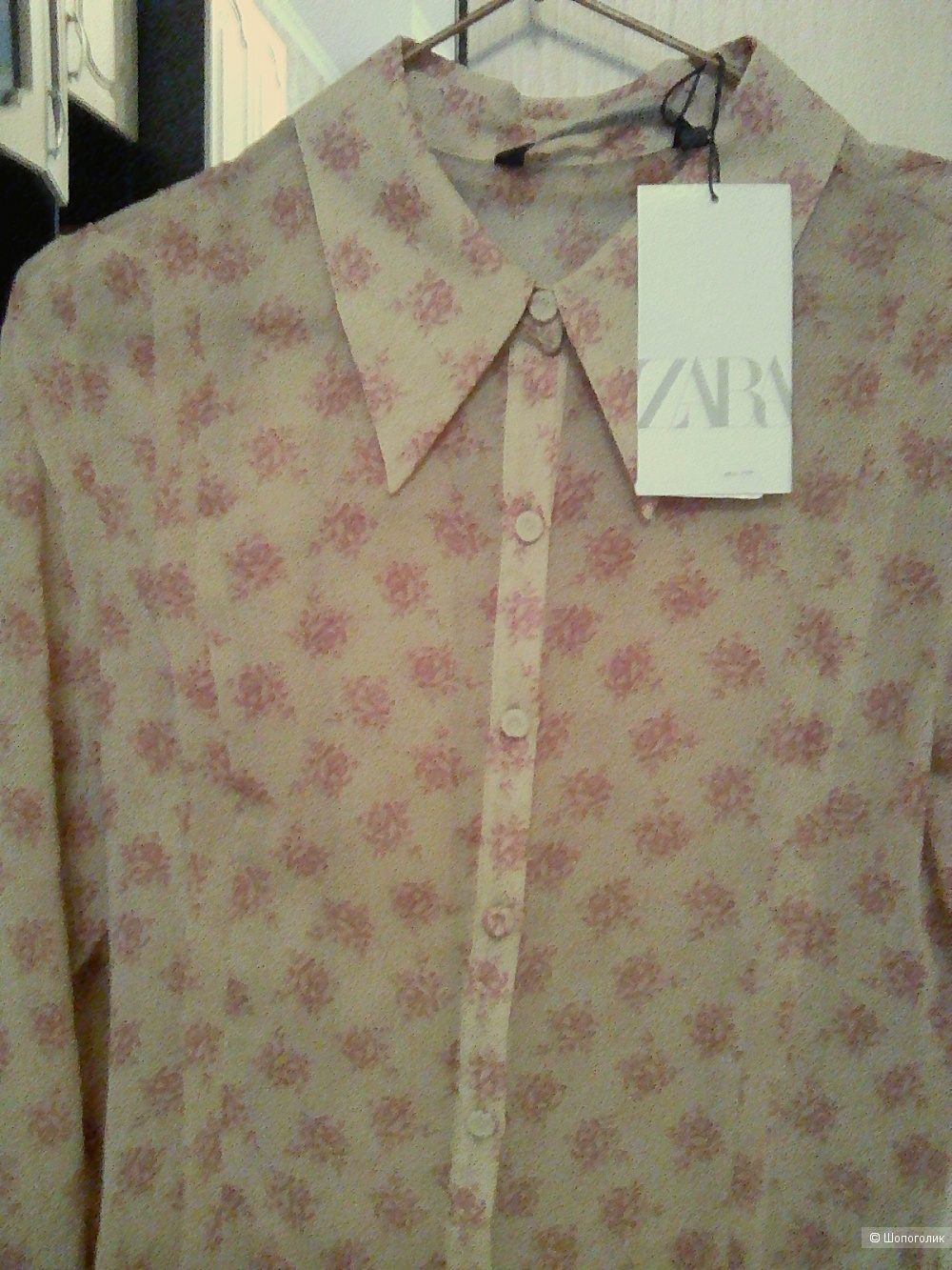 Рубашка с принтом ZARA,размер XS
