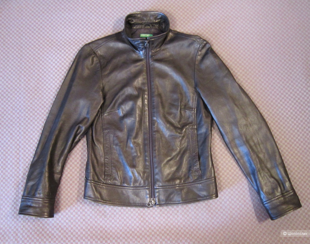 Кожаная куртка, United Colors of Benetton, 44 размер