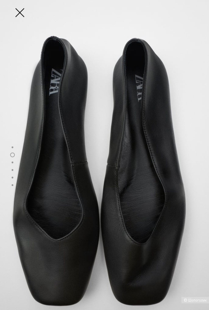 Zara кожаные балетки, размер 39