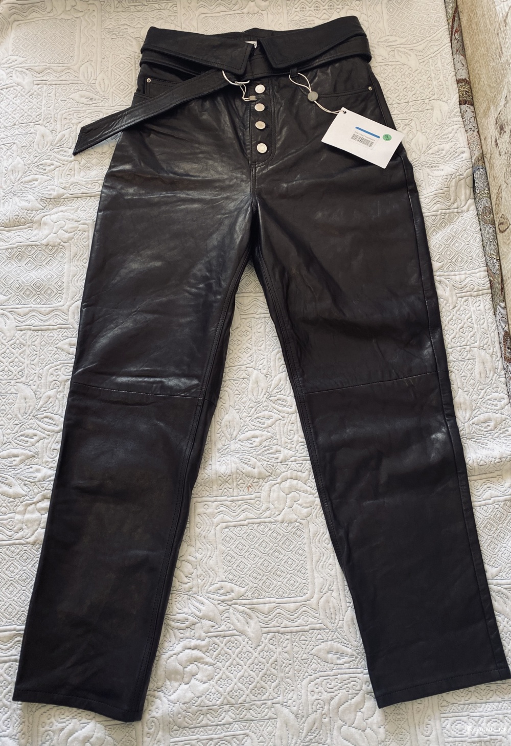 Кожаные брюки IRO, 46 размер