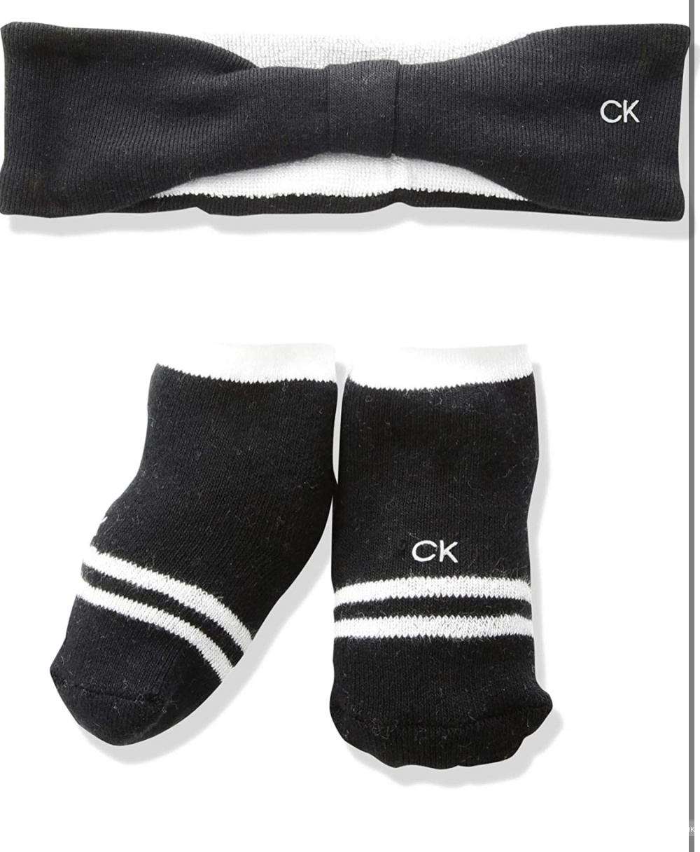 Набор повязка и пинетки для новорожденной Calvin Klein