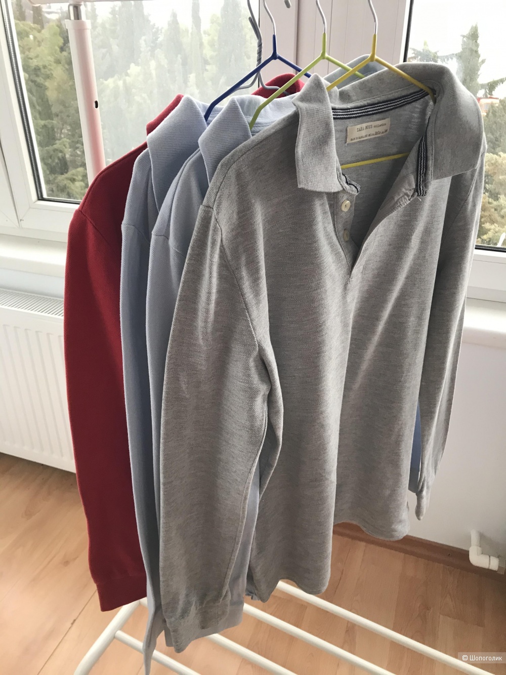 Сет Zara базовые поло с длинным рукавом 164