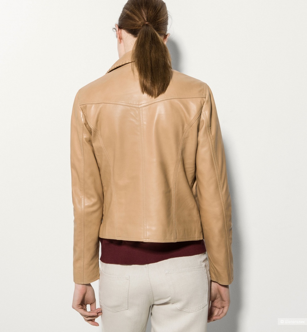Кожаная куртка Massimo Dutti, размер s