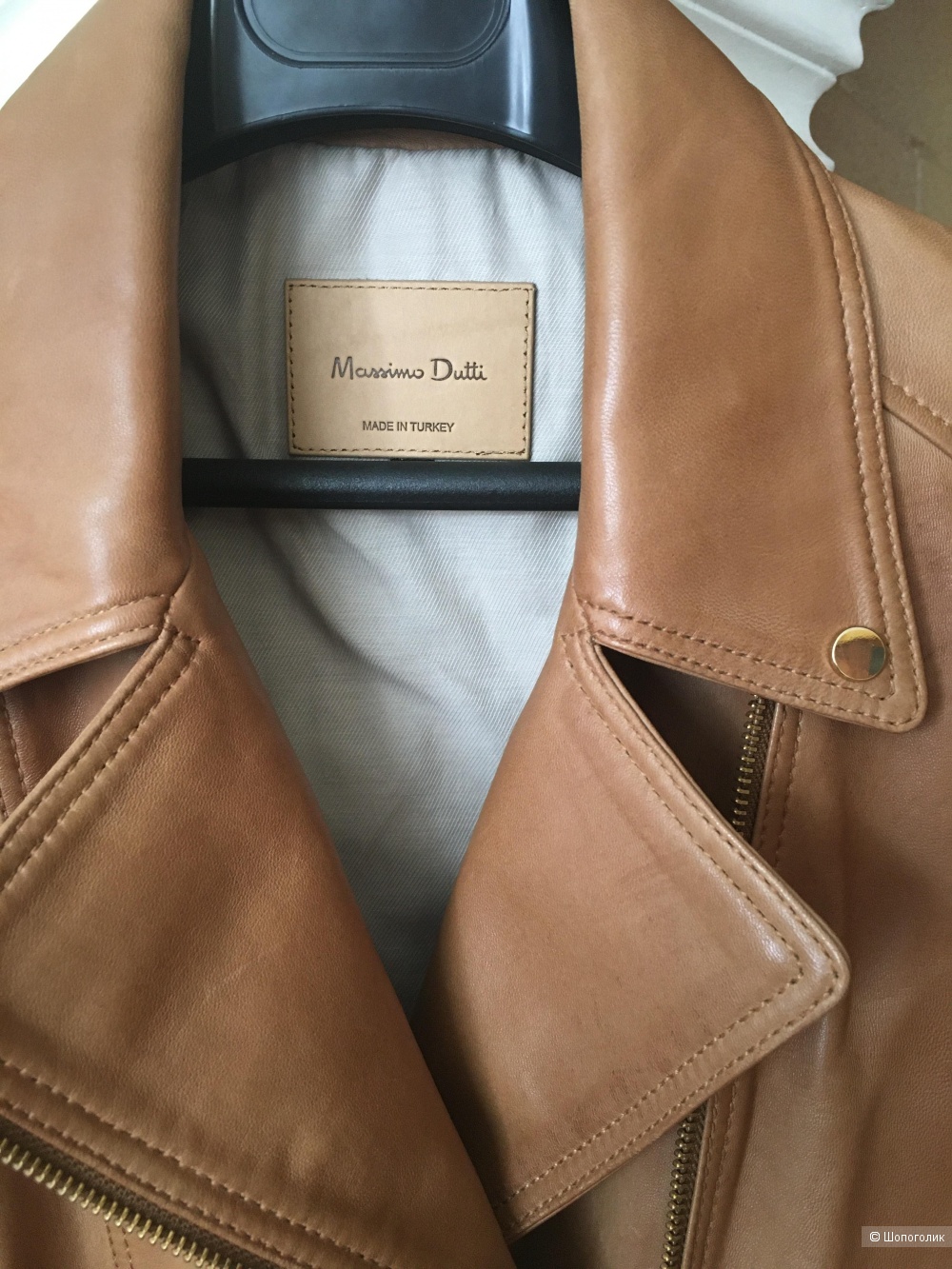 Кожаная куртка косуха Massimo Dutti М 44/46