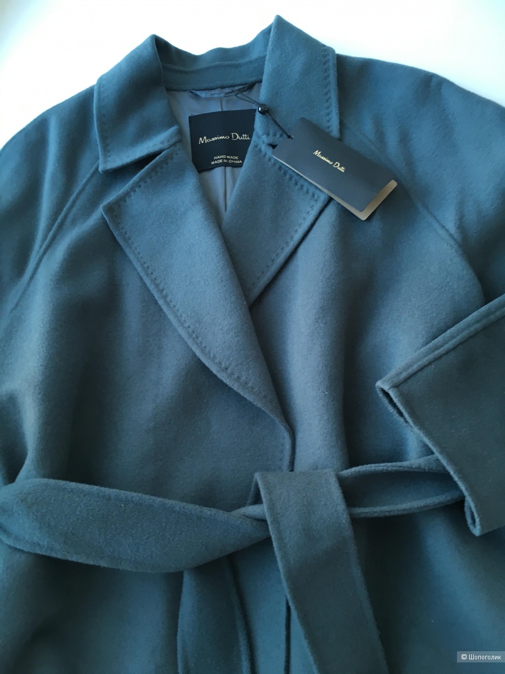 Пальто шерстяное с поясом Massimo Dutti XS-S 40/42/44