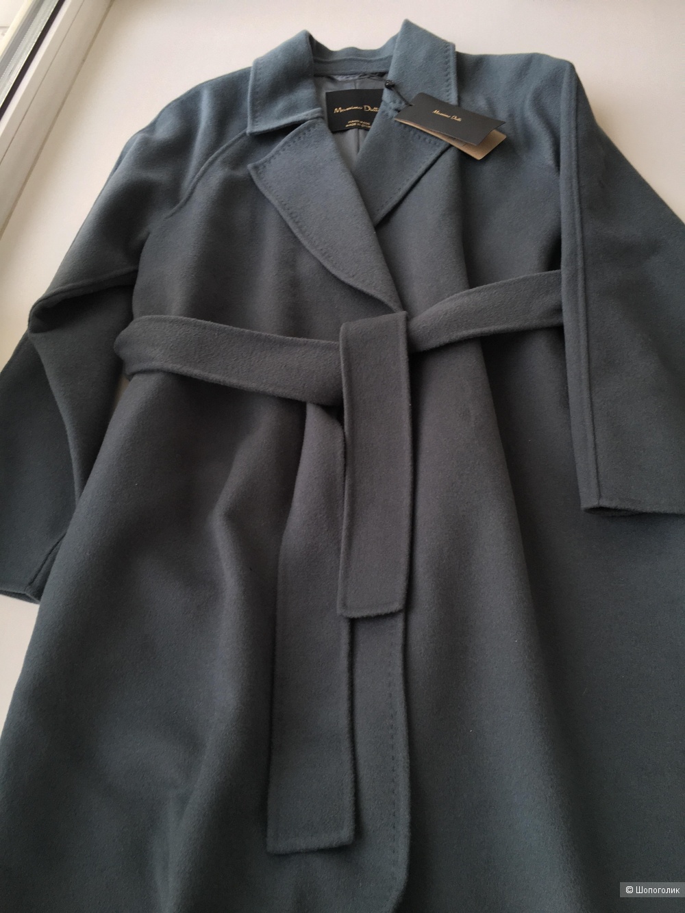 Пальто шерстяное с поясом Massimo Dutti XS-S 40/42/44