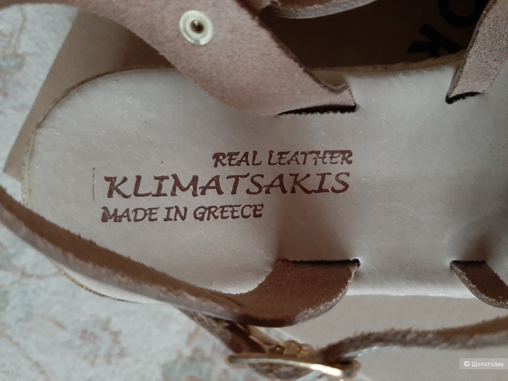 Кожаные сандалии-эспадрильи Klimatsakis, размер 38 EU (37 rus)