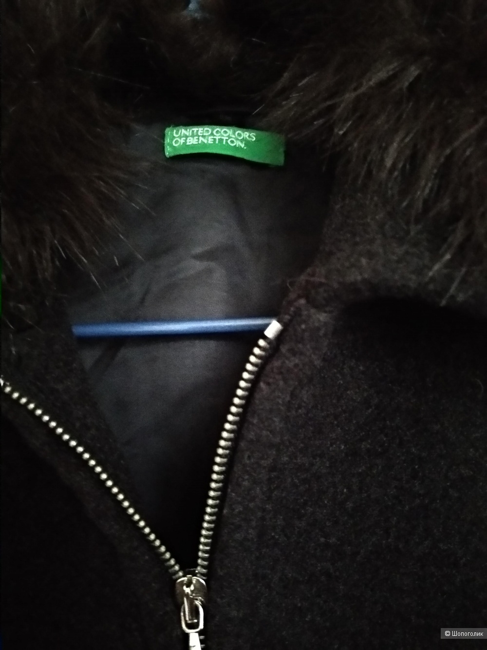 Шерстяная демисезонная куртка, бомбер, Benetton, Италия, S