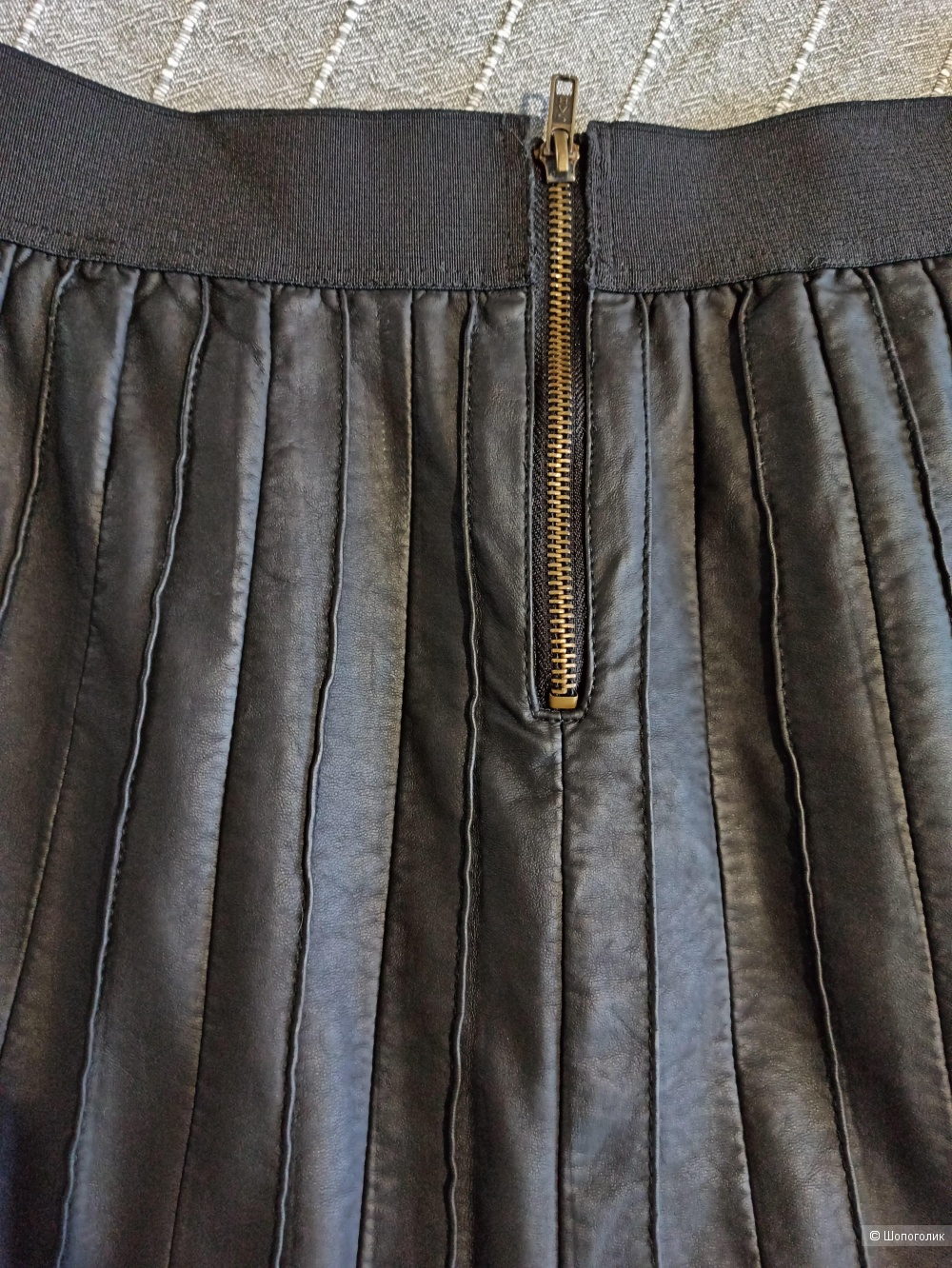 Кожаная юбка Asos Petite, размер 44-46